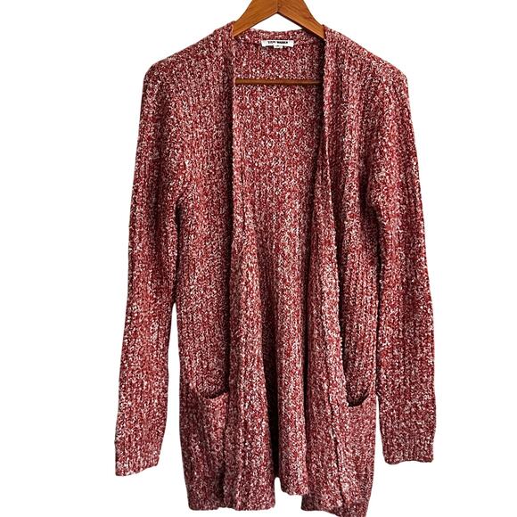 Steve Madden Sweaters - Steve Madden Odetta Marled Cardigan Sweater S NWOT Pink White Red Long Line